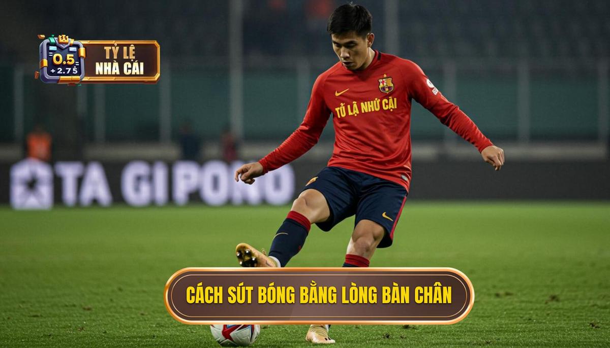 Các Bước Chủ Chốt Thực Hiện Kỹ thuật Sút Bóng Bằng Lòng Bàn Chân Phải