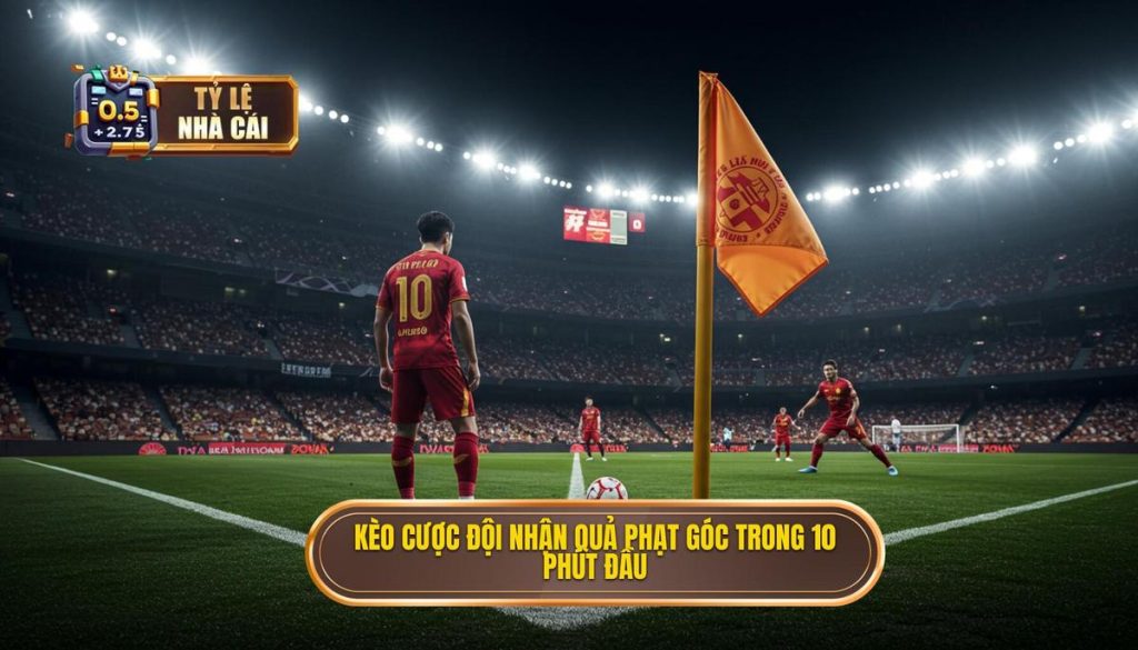 Kèo cược đội nhận quả phạt góc trong 10 phút đầu
