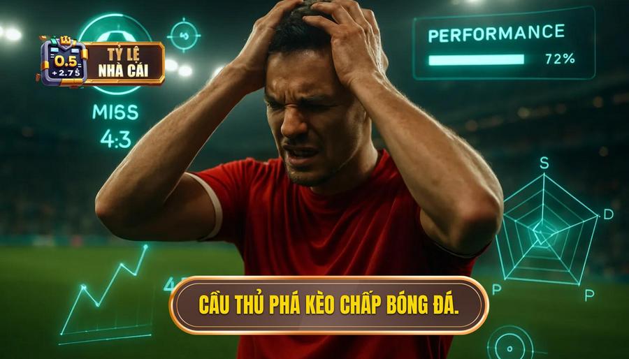 1. Cầu thủ phá kèo chấp bóng đá.